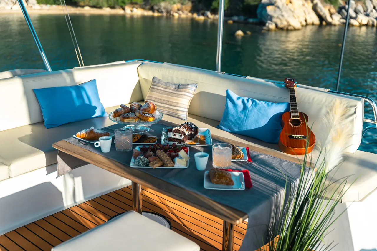 Brunch on the flybridge