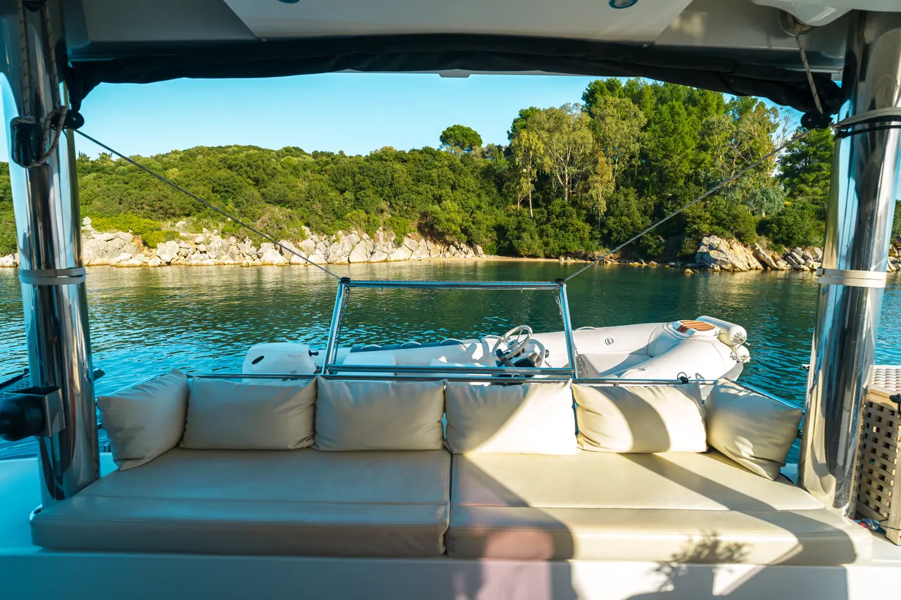 Aft deck sofa