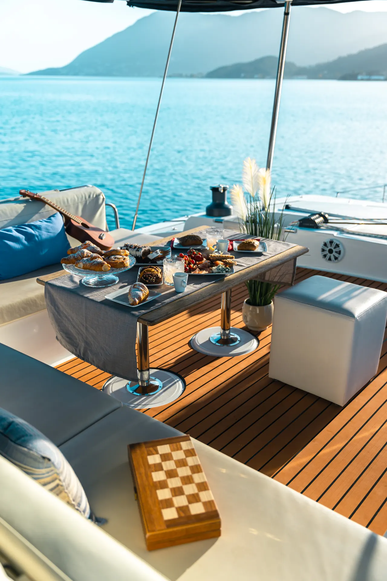 Breakfast on the sunny deck